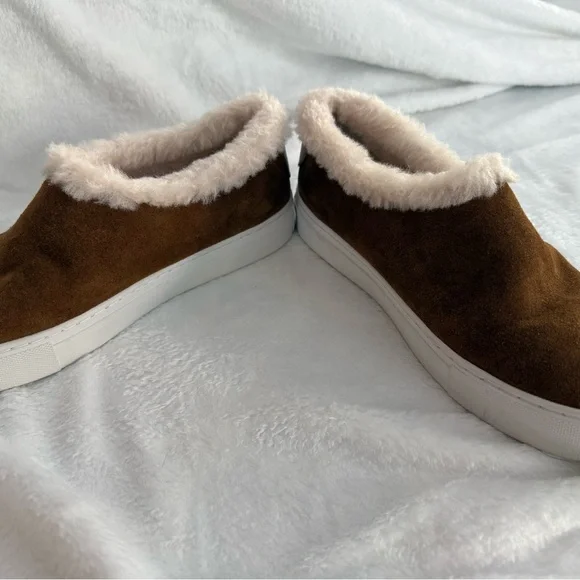 Tory Burch Miller Suede Festival Brown Wool Lined Shoes 6.5 Women’s EUC - Picture 8 of 10